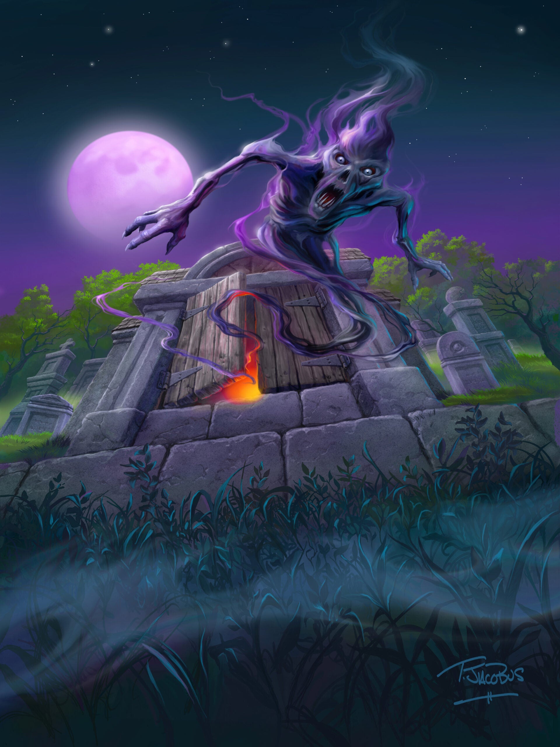 Crypt Ghast - Magic the Gathering Card Art